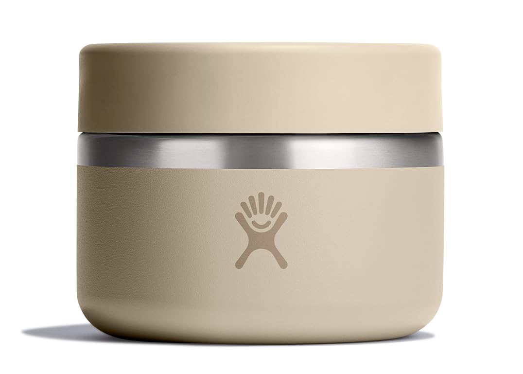 Hydro Flask Food Jar - Insulated Stainless Steel, Snack Travel Container for Hot Food & Soup 12 Oz Oat Tan