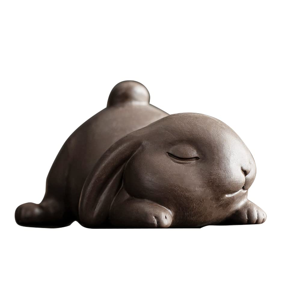 Hoobar Chinese Tea Pet Mini Rabbit Tea Pet Mini Ceramics Cute Rabbit Tea Pet For Kungfu Tea Tray Desk Ornament For Kungfu Tea Ta
