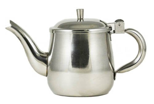 10 Oz. (Ounce) Gooseneck Single-Serving Teapot, 18/8 Gauge Stainless Steel Set Of 12