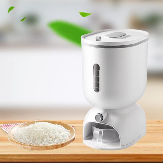 Vbm Large Food Dispenser, Rice Dispenser, Rice Container Storage With Lid Measuring Cylinder Moisture Proof Household Cereal Dis