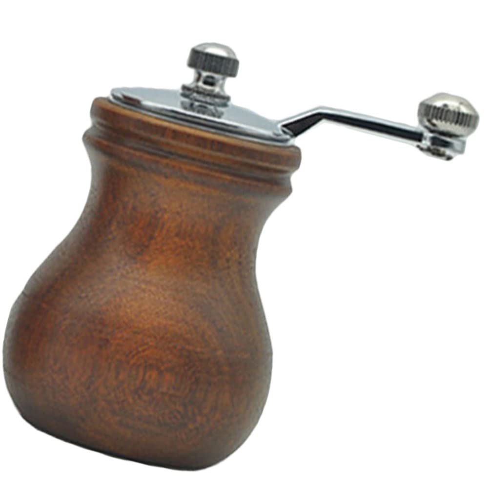 Zerodeko 2Pcs Pepper Mill With Crank Handle Wooden Salt And Pepper Set Refillable For Sea Salt Black Pepper
