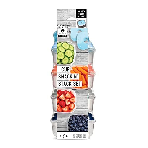 Fit & Fresh Stak Pak Set, 6 Piece, Plastic, New Multicolored