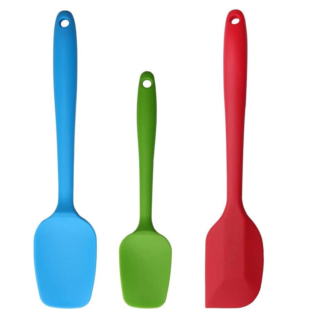 Fs Cool 3Piece Silicone Spatula Set  Heat Resistant Non Stick Rubber Kitchen Spatulas For Cooking And Baking  Spatula Set  S