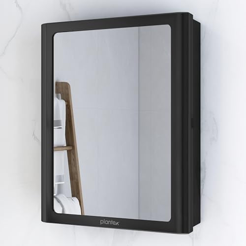 Plantex Bathroom Cabinet With Mirror/Abs Bathroom Storage Cabinet/Mirror Cabinet For Wall/Mirror With Storage For Bathroom(14X18