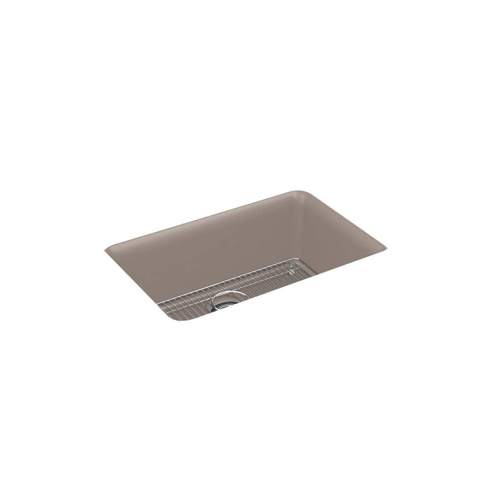 Kohler 28000-CM3 Cairn 27-1/2 undermount single-bowl kitchen sink, Matte Taupe