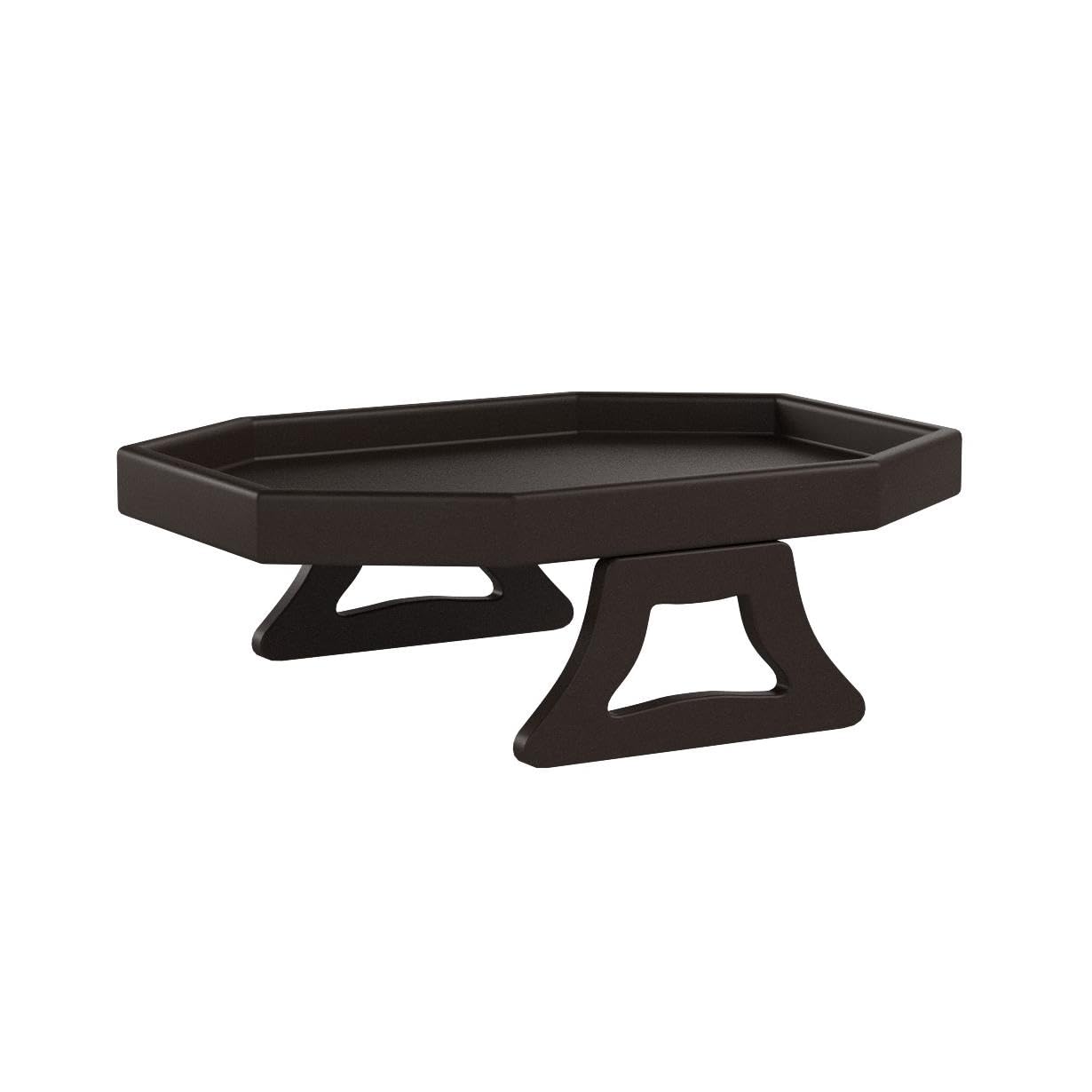 Xchouxer Sofa Arm Clip Table, Armrest Tray Table, Drinks/Remote Control/Snacks Holder, 9 In X 12.3 In X 4.5 In  (Cherry Brown)