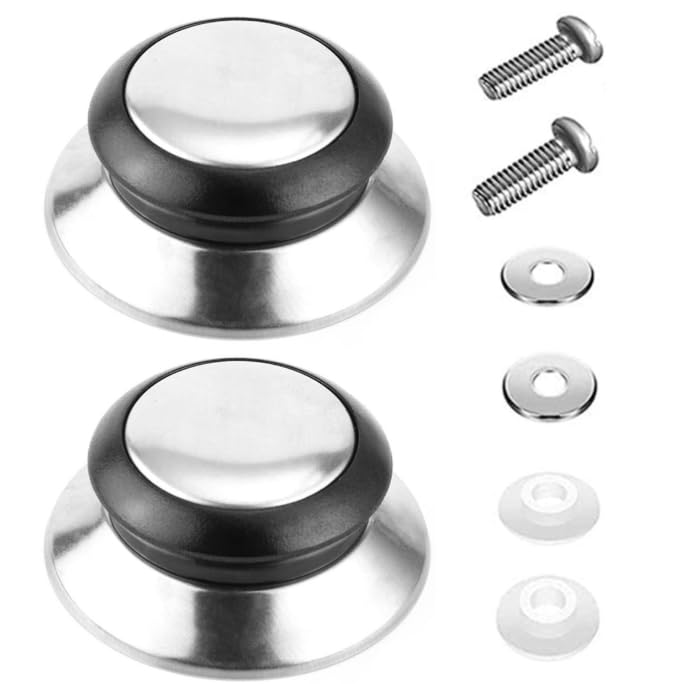 Feilguee 2 PCS Pot Lid Top Replacement Knob Heat Resistant, Universal Kitchen Cookware Lids Knob,Replacement Holding Handle Kno