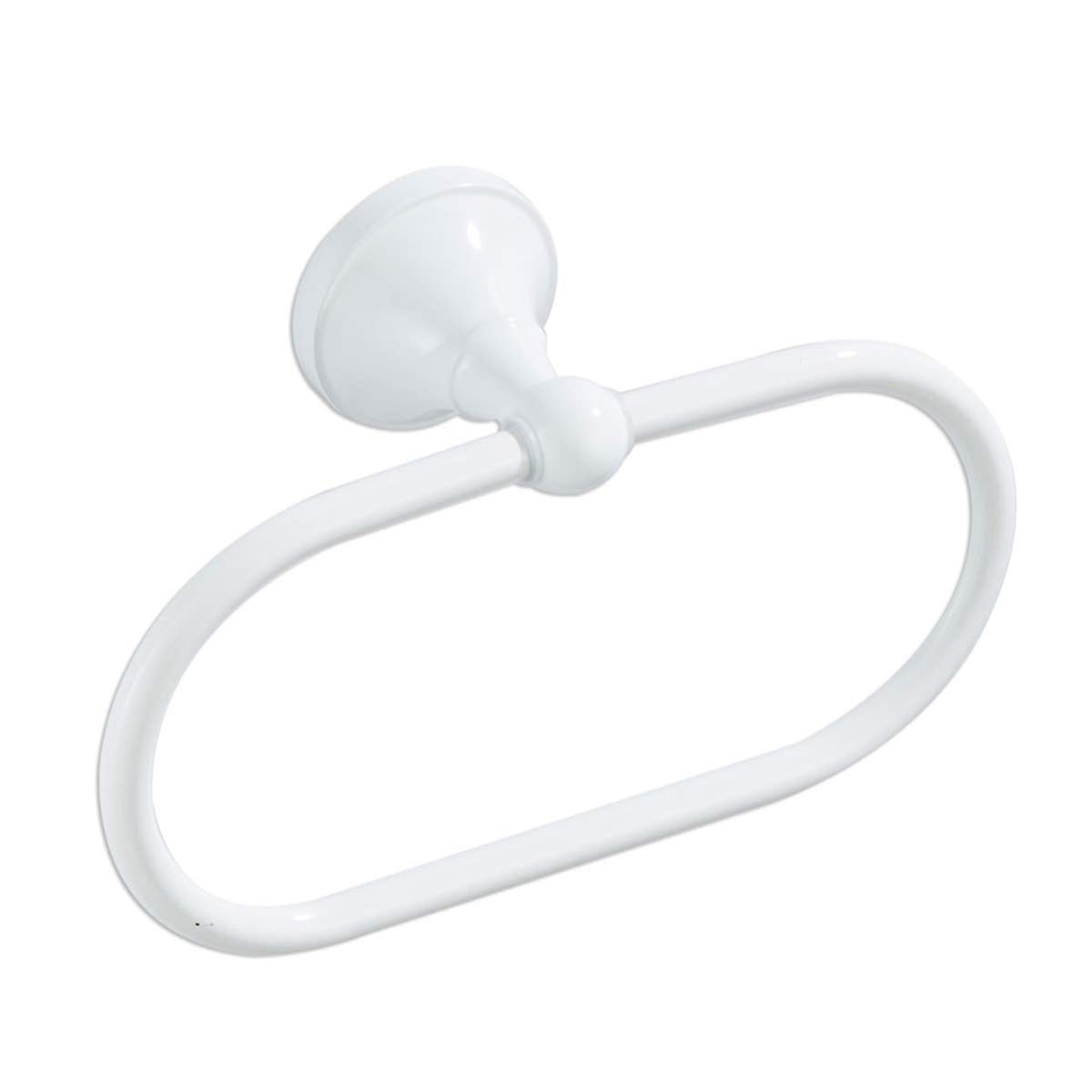 Vosarea White Towel Ring Hand Towel Holder Oval Towel Hanger Holder Modern Chrome Towel Wall Mounted Hanging Rack For Toilet Bat