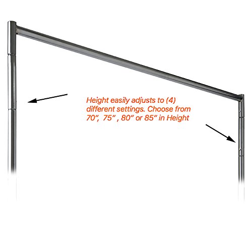 Only Hangers Industrial Strength Z Rack With Add-On Hangrail And Built-In Height Extensions - Available In Black, Orange, And Wh