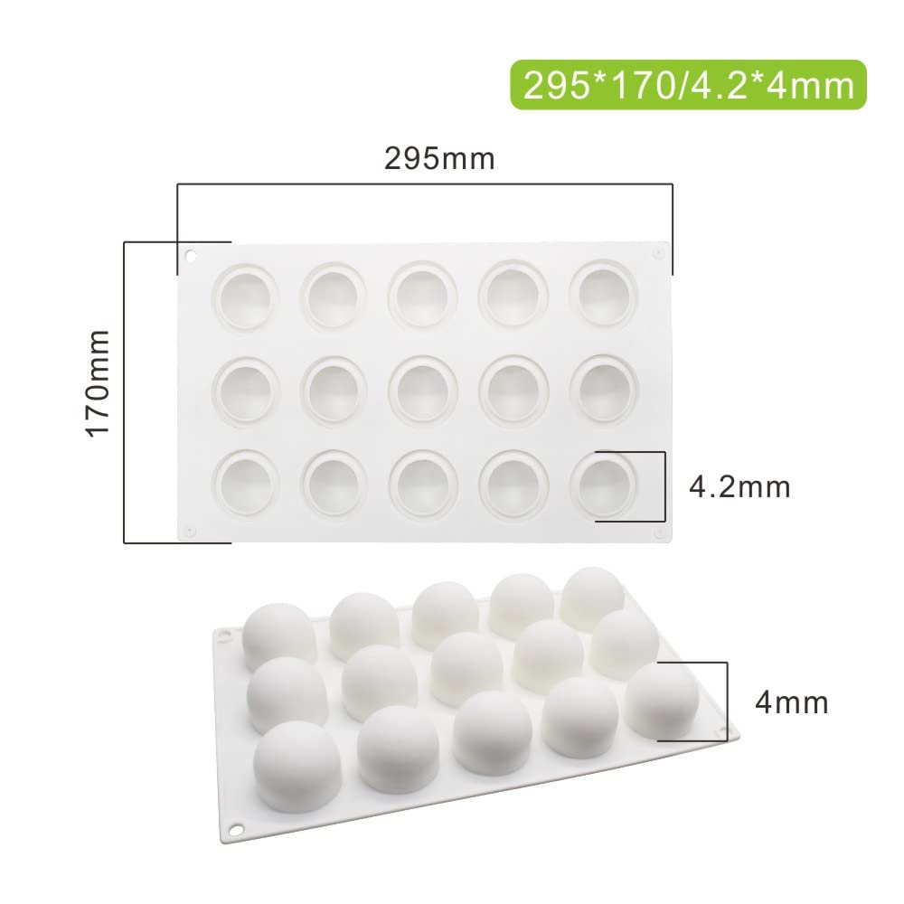 Mostsom Silicone Mold Baking Pan Non-Stick Baking Pastry Chocolate Cake Dessert Diy Decoration Tools (Ball M_11.8X6.8X0.16 Inch)