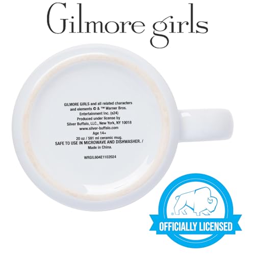 Silver Buffalo Gilmore Girls Luke'S Featuring Iconic Stars Hollow Locations Ceramic Camper Mug, 20 Ounces