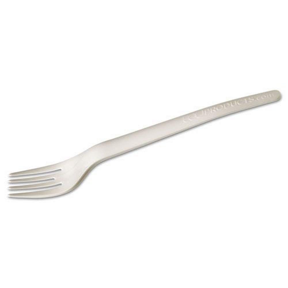 Eco-Products44; Inc. Eps012 Plantware Renewable & Compostable Cutlery44; Fork44; Pearl White44; 1000/Carton