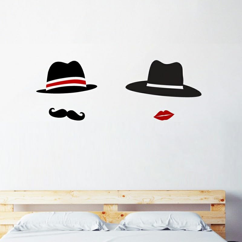 Gadgets Wrap Wall Decal Vinyl Sticker Sir And Madame Fashion Pattern For Office Home Wall Decoration