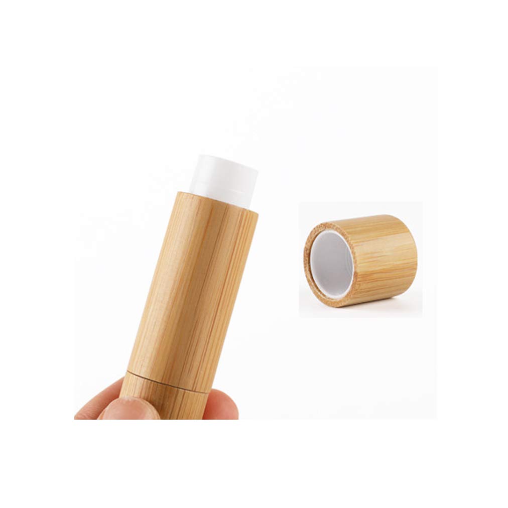 4 Pieces 5.5Ml /5.5G Empty Bamboo Lipstick Tubes Refillable Lip Balm Lip Gloss Tube Holder Containers With Lids For Diy Make Up