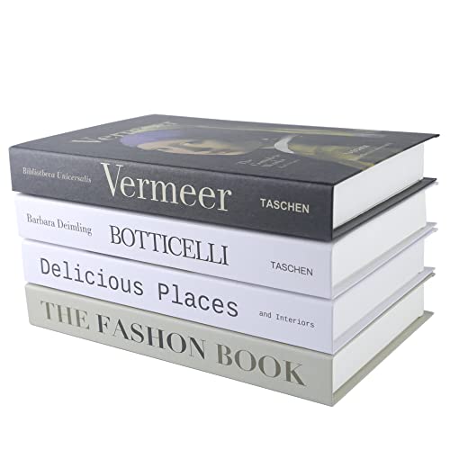 Ptshadow 4 Pcs Decorative Books For Home Dacor,Black And Whiteshelf Decor Accents Library Dacor For Home Sweet Stacked Books