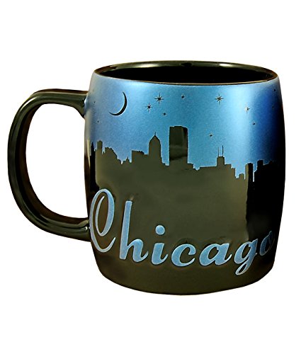 Americaware Smchi06 Chicago 22 Oz Night Sky Silhouette Mug