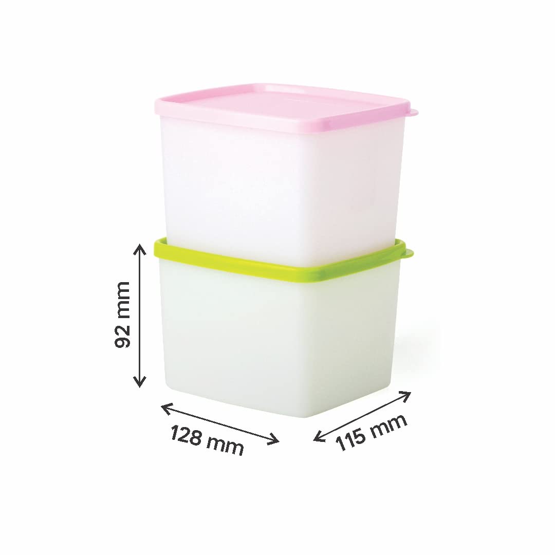 Tupperware Plastic Fridgemate Medium, 800Ml (Set Of 2), Multicolor