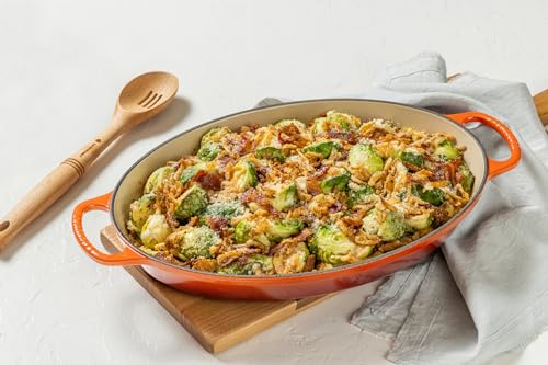 Le Creuset Enamel Cast Iron Signature Oval Baker, 3 Qt., Flame