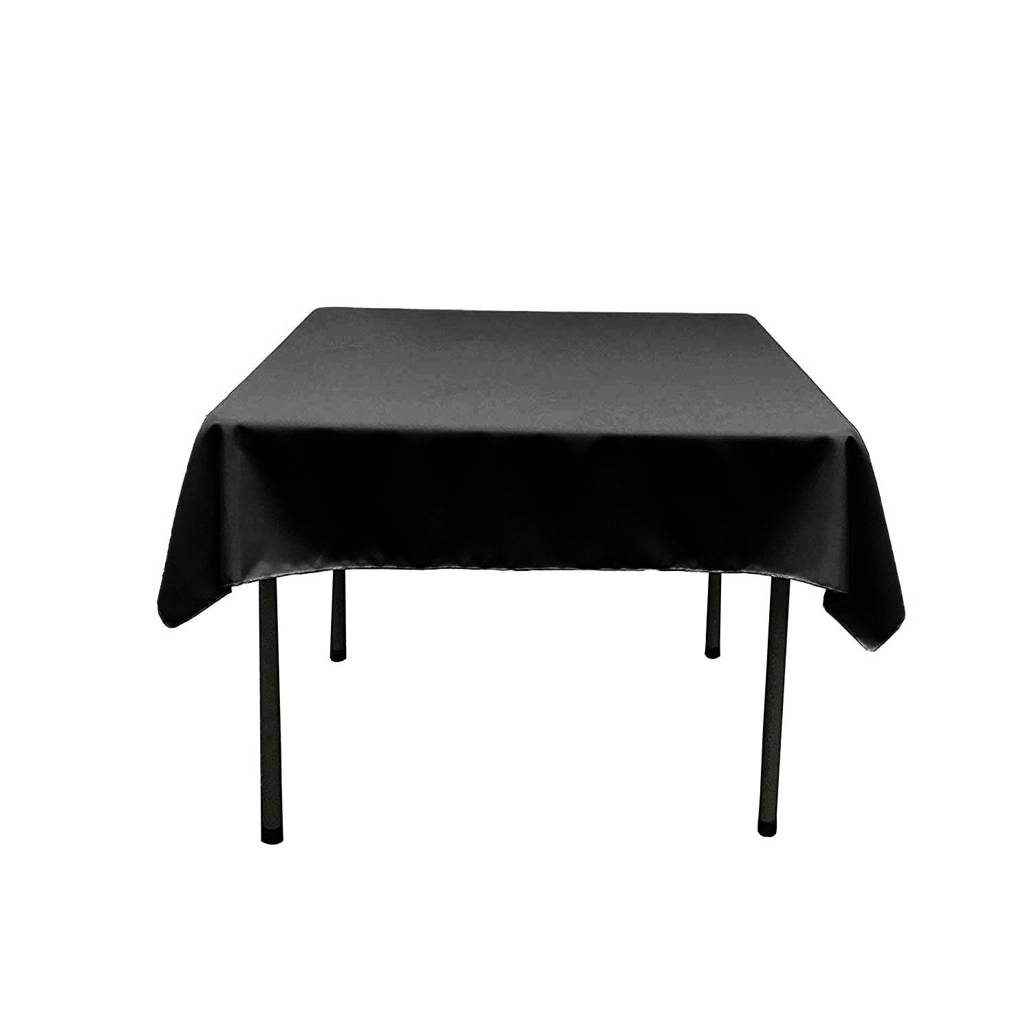 New Creations Fabric & Foam Inc, Small Tablecloth Polyester Square 36 Inch. (Black)
