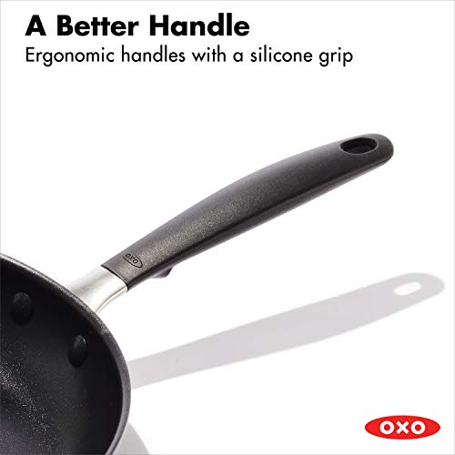 Oxo Good Grips 12'' Frying Pan Skillet, 3-Layered German Engineered Nonstick Coating, Stainless Steel Handle With Nonslip Silico