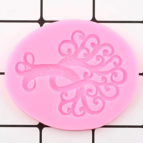 1Pc Life Tree Embellishment Silicone Mold For Diy Soap Mould Gum Paste Candy Chocolate Fondant Mold Handmade Cupcake Cake Topper