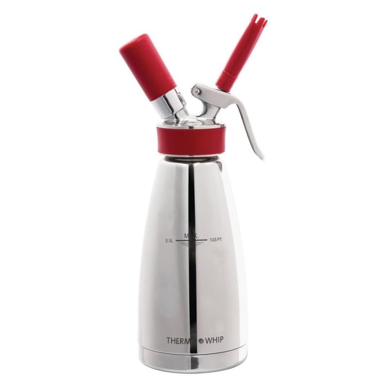 iSi Thermo Whip (1 Pint)  Stainless Steel Vacuum Insulated Food Whipper for Warm & Cold Sauces, Espumas, Desserts, Whipped Crea