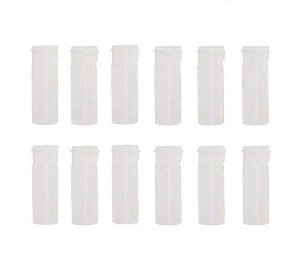 12Pcs Empty Refillable Plastic Bottle - 12Ml Soft Squeezable Flip Lid Bottle Container Jar Vials For Sample Package Cosmetic Mak