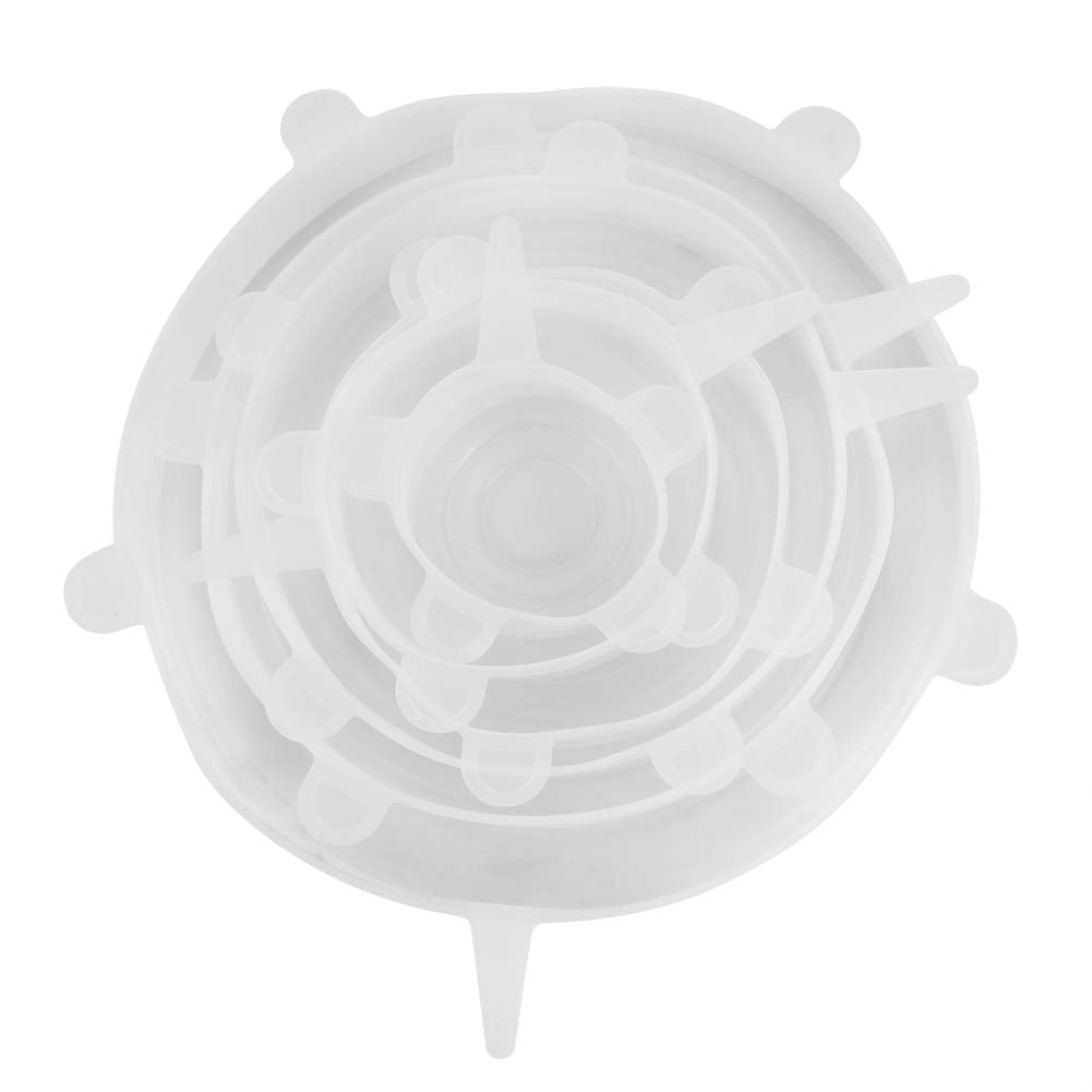 Silicone Food Covers, 6PCS High Flexibility Strong Adsorption Good Sealing Effect Silicone Stretch Lids for Bowls