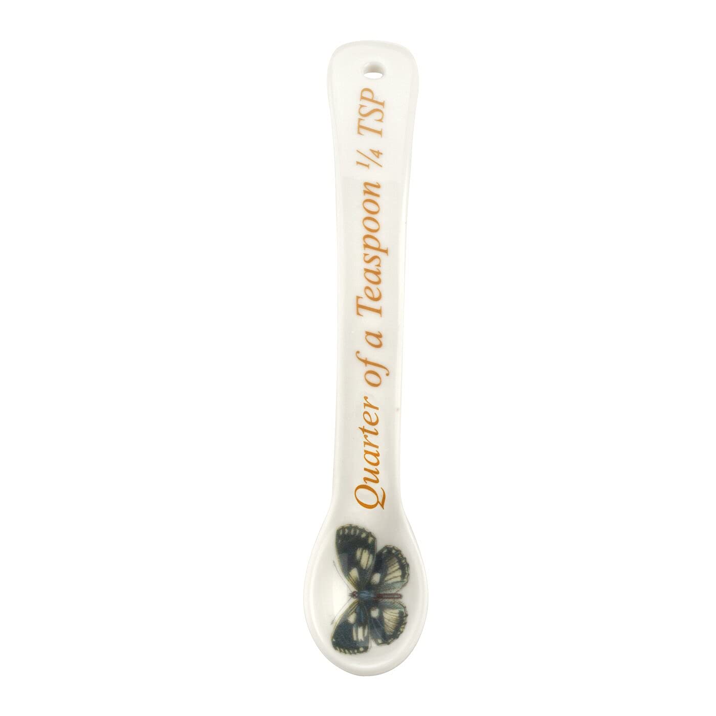 Portmeirion Botanic Garden Harmony Measuring Spoons- Set Of 4 | 1 Tbsp, 1 Tsp,  Tsp,  Tsp | Assorted Butterfly Motifs | Porcelai