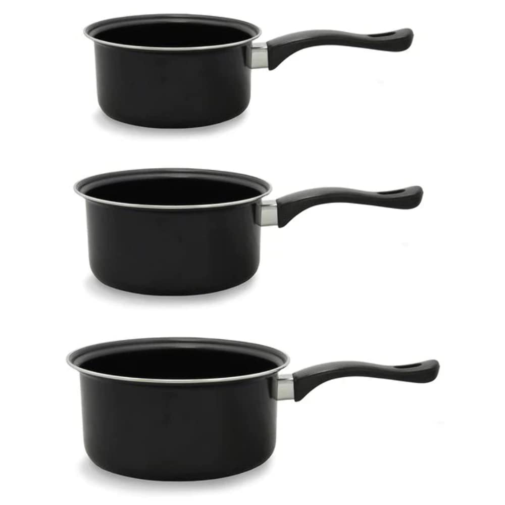 Brentwood Saucepan Set, Black