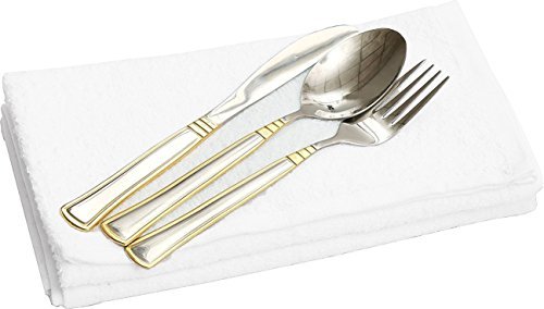 Utopia Towels Kitchen Bar Mops Towels, Pack Of 12 Towels - 16 X 19 Inches, 100% Cotton Super Absorbent White Bar Towels, Multi-P