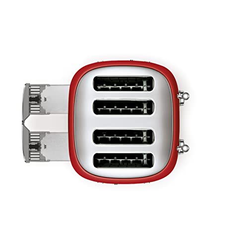 Smeg 50S Retro Line Red 4X4 Slot Toaster