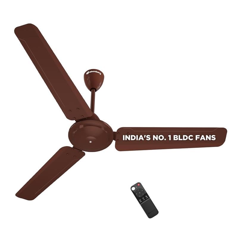 Atomberg Ameza 1200Mm Bldc Ceiling Fan For Living Room | With Remote | Bee 5 Star | Energy Saving | 2 Year Warranty | Gloss Brow