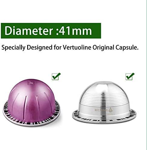 Stainless Steel Espresso Coffee Tamper Filling Tool Compatible With Nespresso Vertuoline Original Pods 41Mm