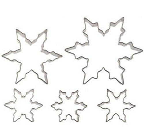 Fox Run Snowflake Cookie Cutter Set, 5 Piece