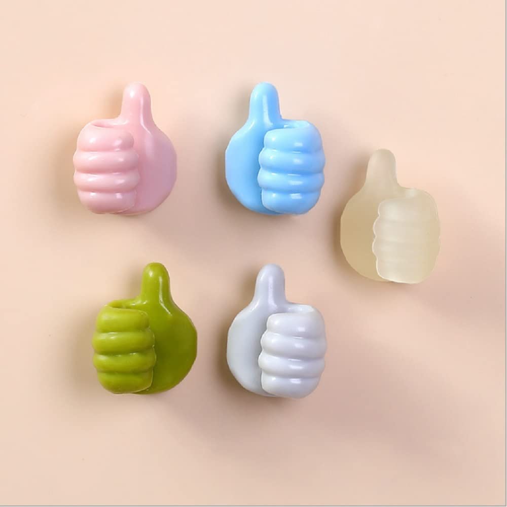 Tinkdas Self Adhesive Thumb Wall Hooks For Hanging, Cable Clips, No Punching Key Hook Holder, Wall Hangers Multifunctional Utili