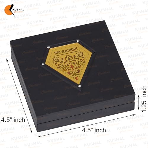 Kushal Creations 24K Gold Plated Ganesh Ji Charan Paduka