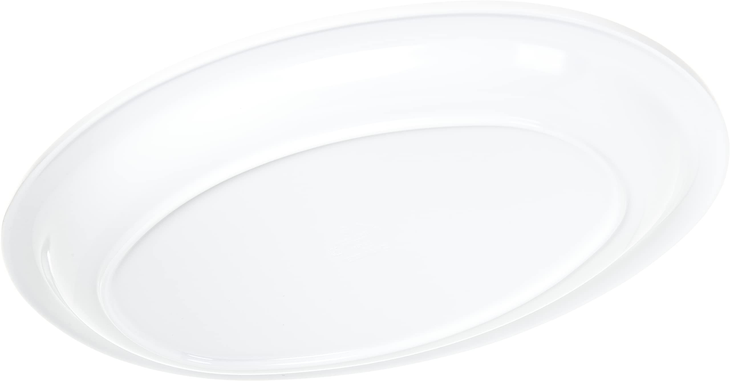 Carlisle Foodservice Products Kingline Plastic Oval Platter Oval Tray For Home And Restaurant, Melamine, 13.5 Inches, White, (Pa