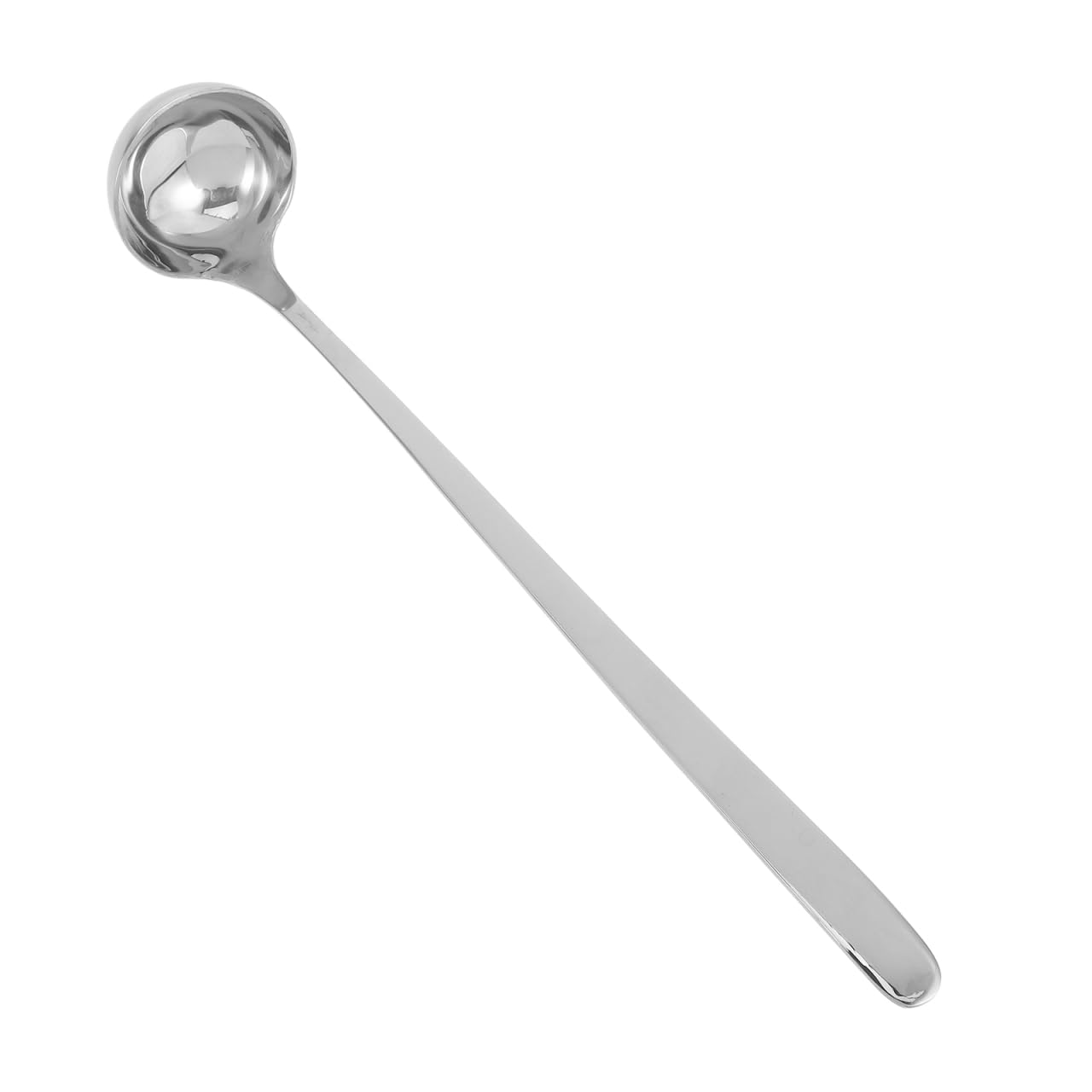 KALLORY Stainless Steel Soup Ladle 9.25 inch Long Handle Kitchen Spoon for Water Rice Soup and Gravy Silver Stirring Food Scoop 