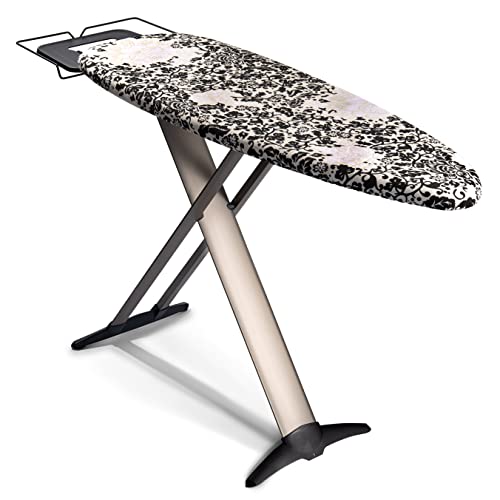 Bartnelli Pro Luxury Ironing Board - Extra Wide 51X19    Steam Iron Rest, Adjustable Height, T-Leg Foldable, European Made