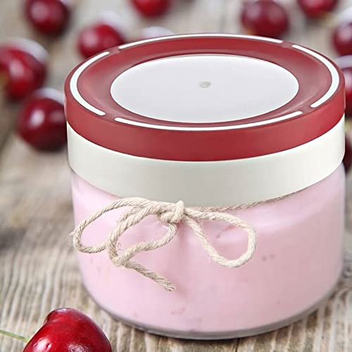 Tribello 10Oz Mason Jars Overnight Oats Container With Lid, 6 Pack Glass Canning Jars, Wide Mouth Mason Jars With Lids Plastic A