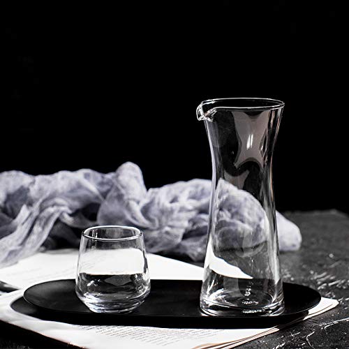 Sizikato Clear Glass Coffee Milk Creamer Pitcher, 8 Oz