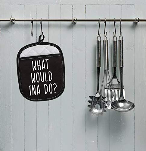 Ina Fans Gift What Would Ina Do Baking Oven Pads Pot Holder With Pocket (What Would Ina Do)