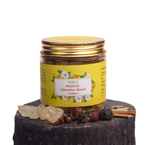 Nytarra Frangipani Mystical Camphor Blend - 300G | Pure Kapoor/Kapooram For Diffuser, Daily Use & Meditation | Infused With Herb