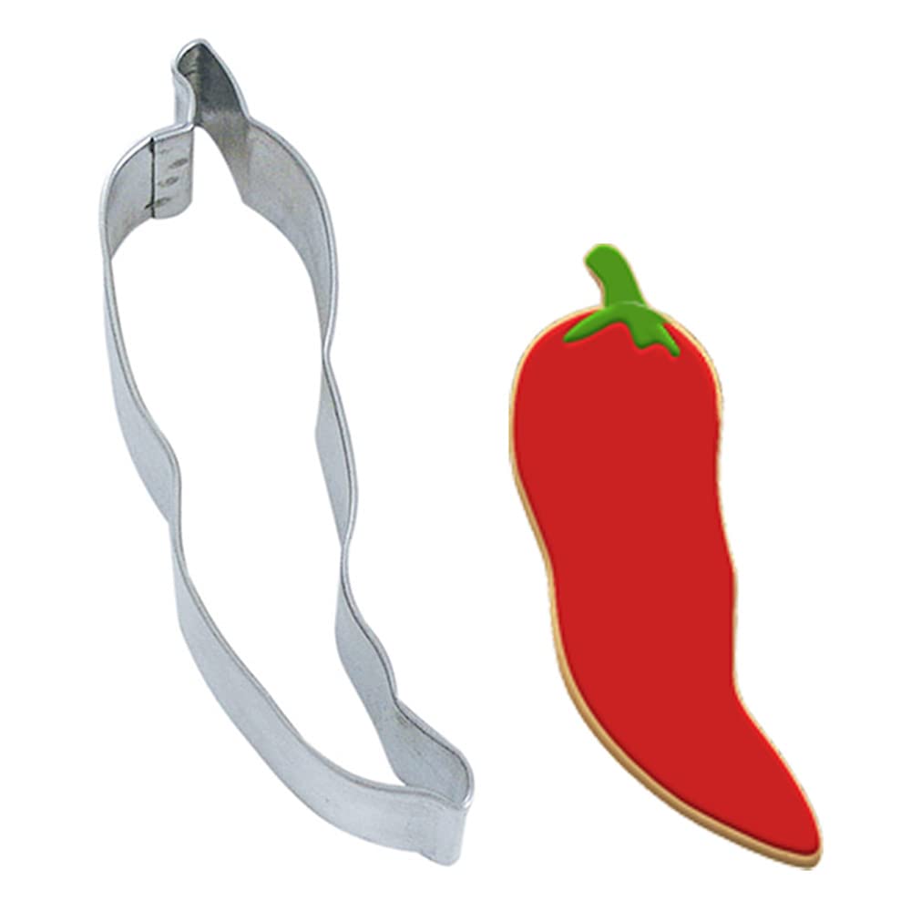 R&M Chili Pepper 3.25'' Cookie Cutter In Durable, Economical, Tinplated Steel
