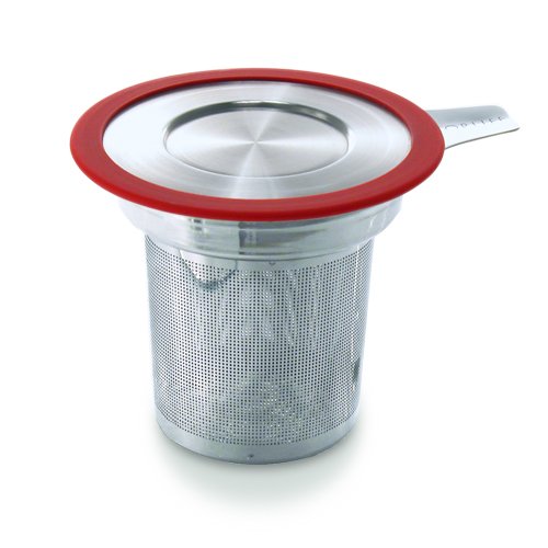 Forlife Brew-In-Mug Extra-Fine Tea Infuser With Lid, Red