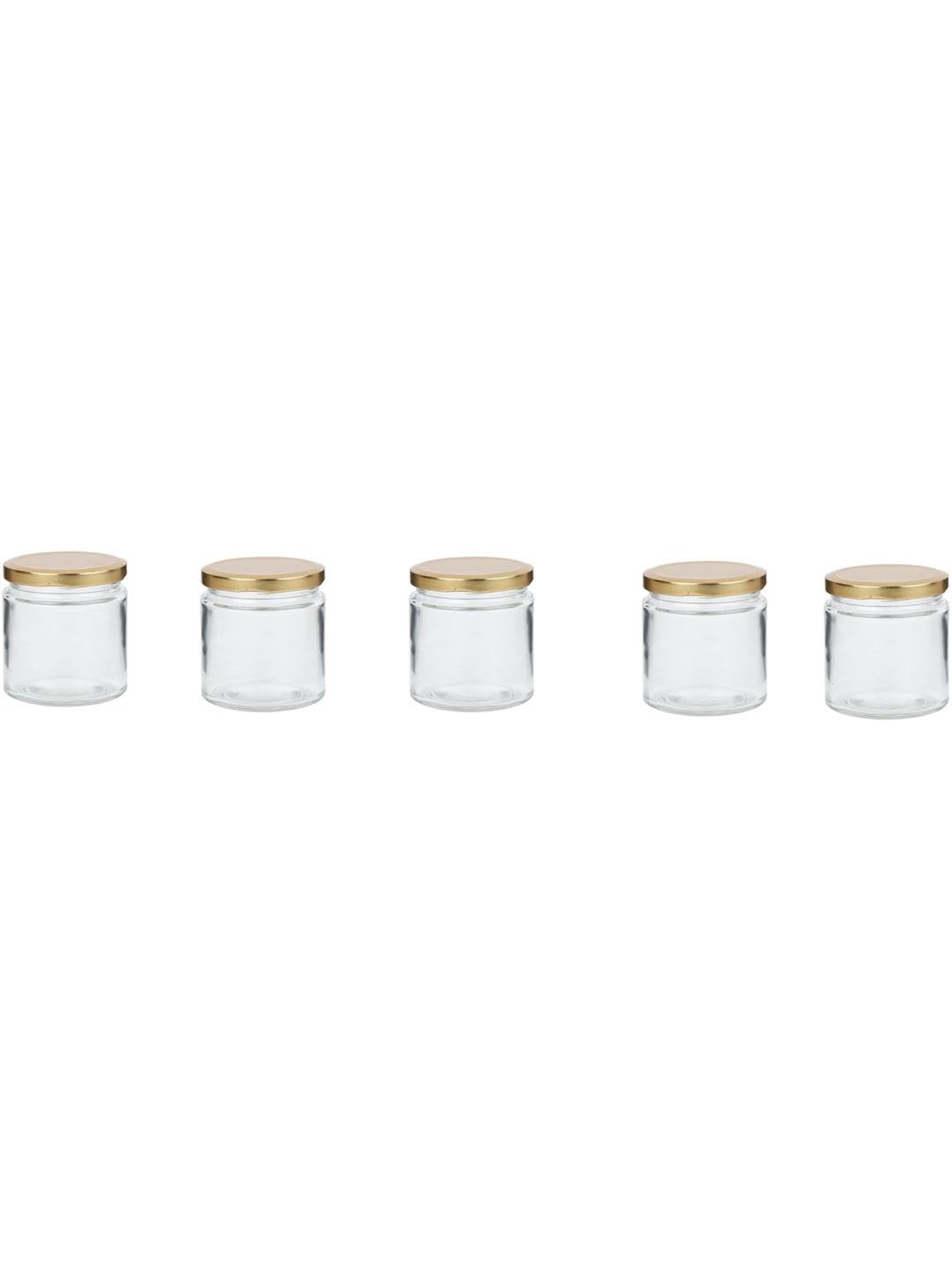 Afast Glass Jar With Lid Airtight Kitchen Container Set For Storage  50 Ml, Pack Of 5_Hu341