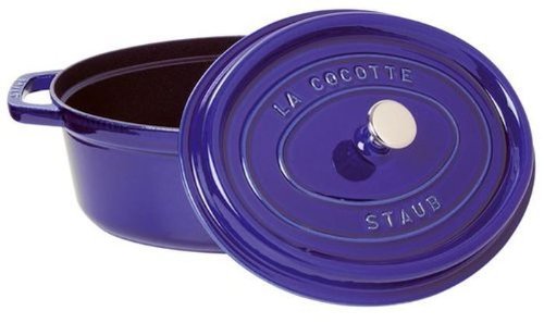 Staub Cast Iron Roaster/Cocotte, Oval 31 Cm, 5.5 L, Dark Blue