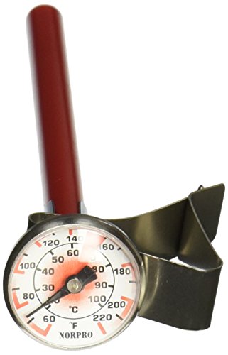 Norpro Instant Read Espresso Latte Steamed Milk Drink Thermometer 6 Long New