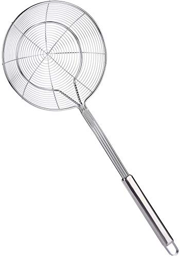 Wire Kitchen Skimmer Spider Strainer Stainless Steel Food Colander Slo ...